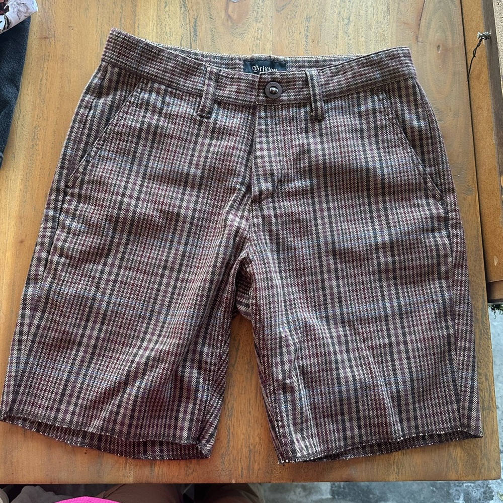 Plaid Brown Men's Shorts